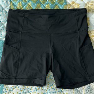 Lululemon Black Spandex Shorts with Pockets